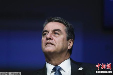 　　资料图：世贸组织总干事罗伯特·阿泽维多。