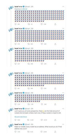 图片来源：以色列政府一社交媒体账号推文截图。